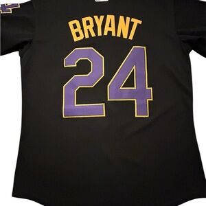 Black Jersey with Purple and Gold Accents